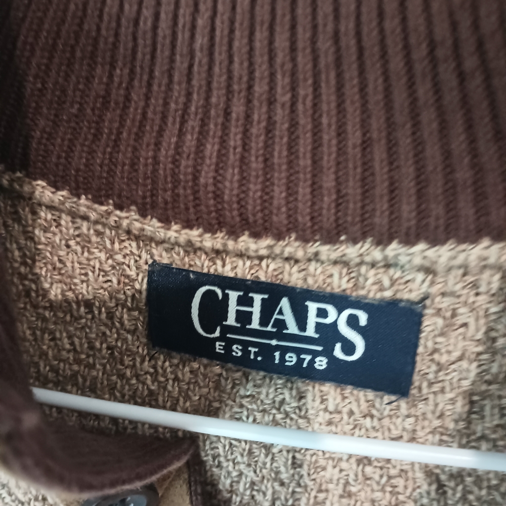 Chaps Men's Turtleneck Sweater in Tan - Picture 7 of 9